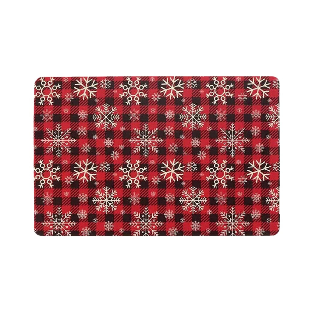 Posavasos rectangular de silicona con estampado navideño