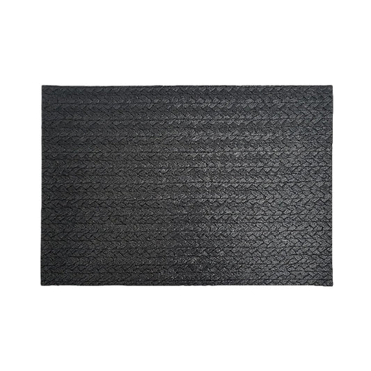 Posavasos rectangular de cuero sintético color negro